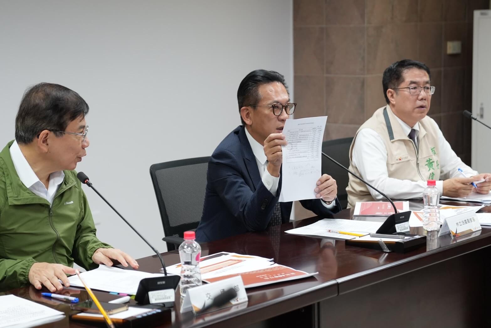 立法院交通委員會考察台南   立委林俊憲成功爭取中央各項交通部補助經費總金額逾2億元