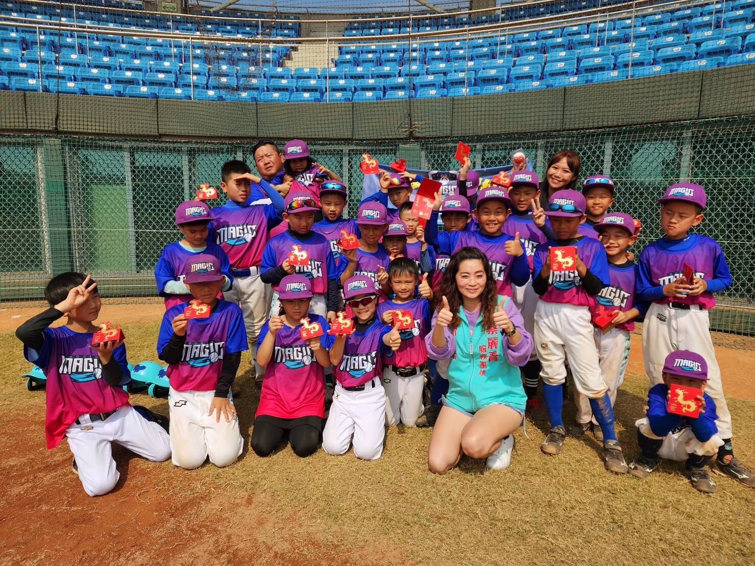 2024年魔法棒球冬令營  亞太少棒副球場落成  小小選手體驗全新棒球場