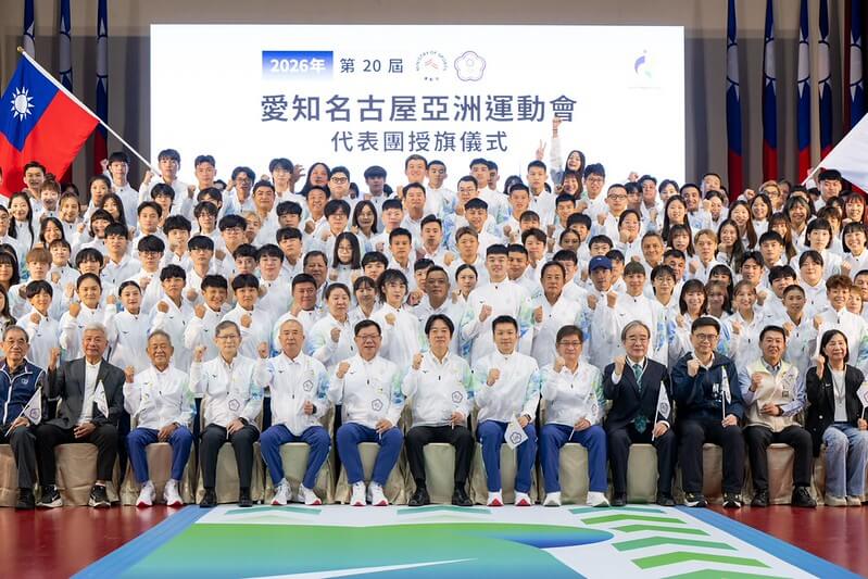 授旗亞運代表團　總統：政府作堅實後盾　勉選手超越自我、盡情表現